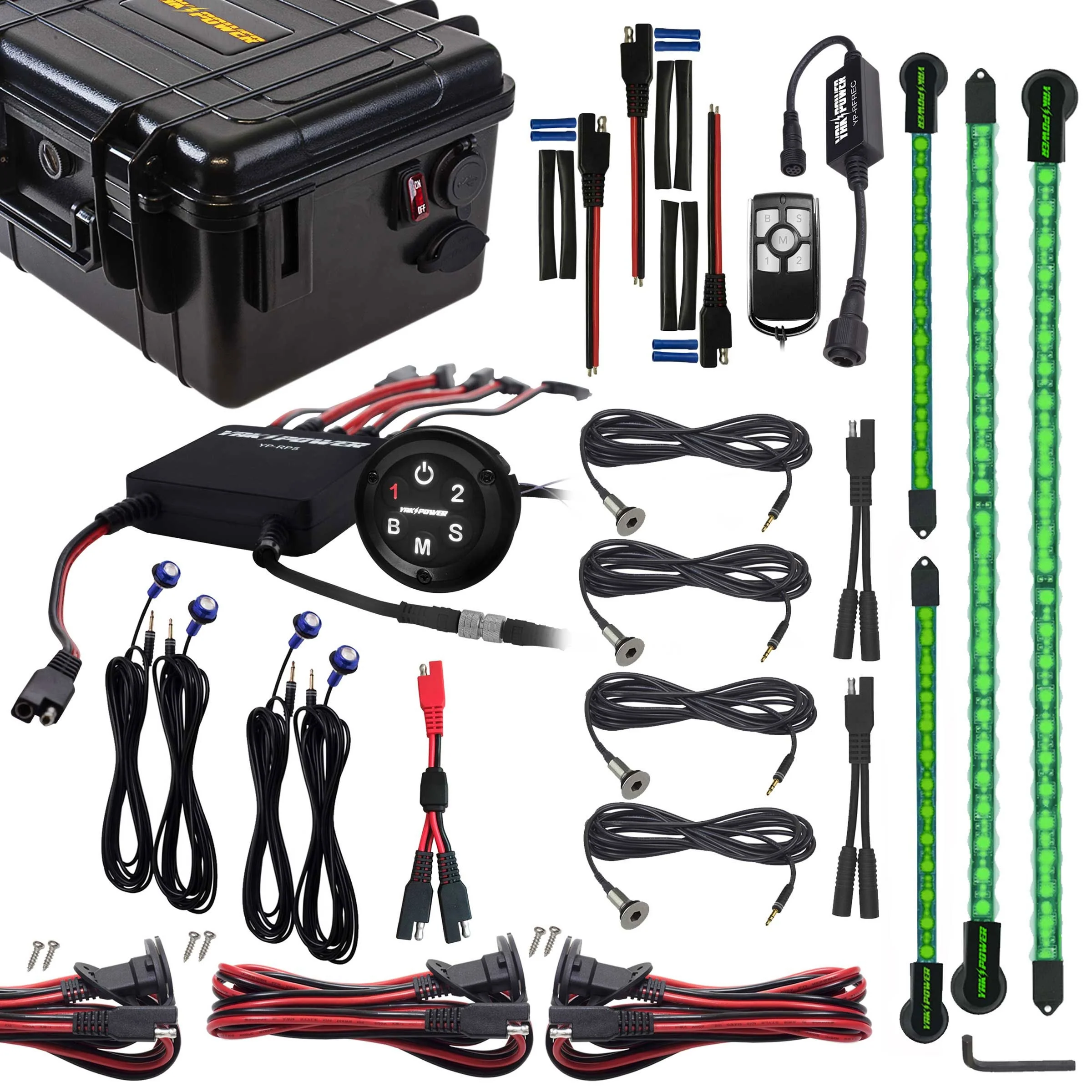 I want to get this YP-RP5PSCS ProStaff Complete System, but I want the green and red strip lights help please