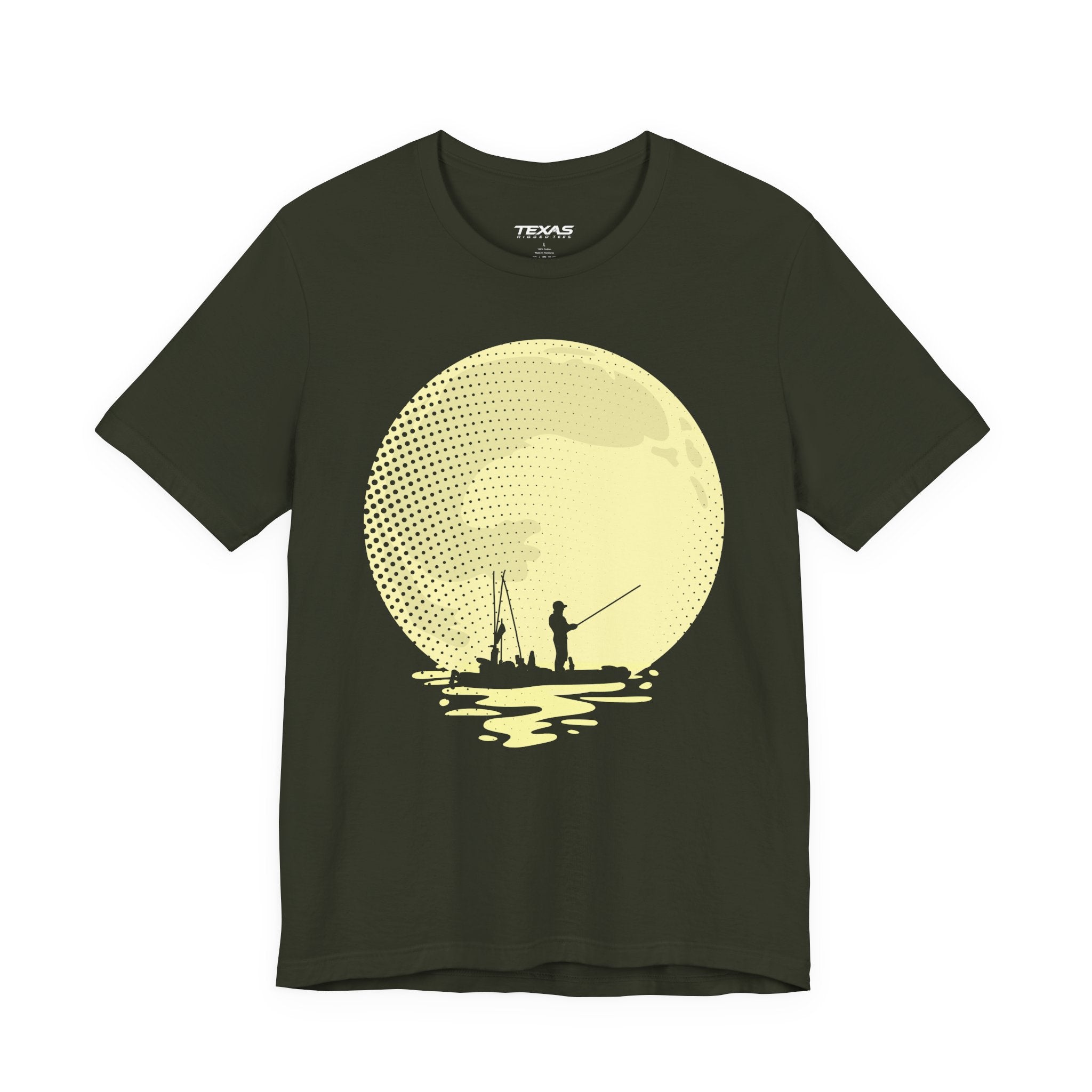 Full Moon Fishing (Kayak Edition) — Unisex Cotton Tee