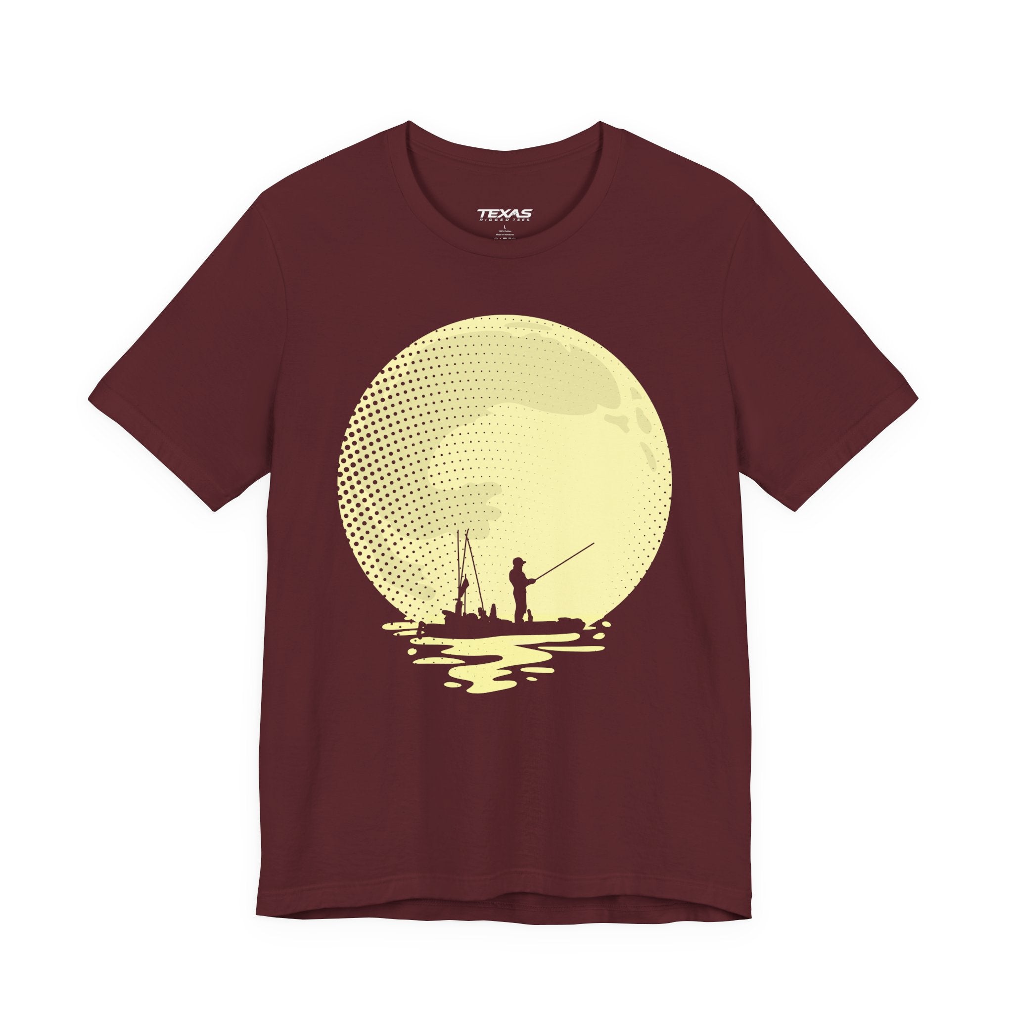 Full Moon Fishing (Kayak Edition) — Unisex Cotton Tee