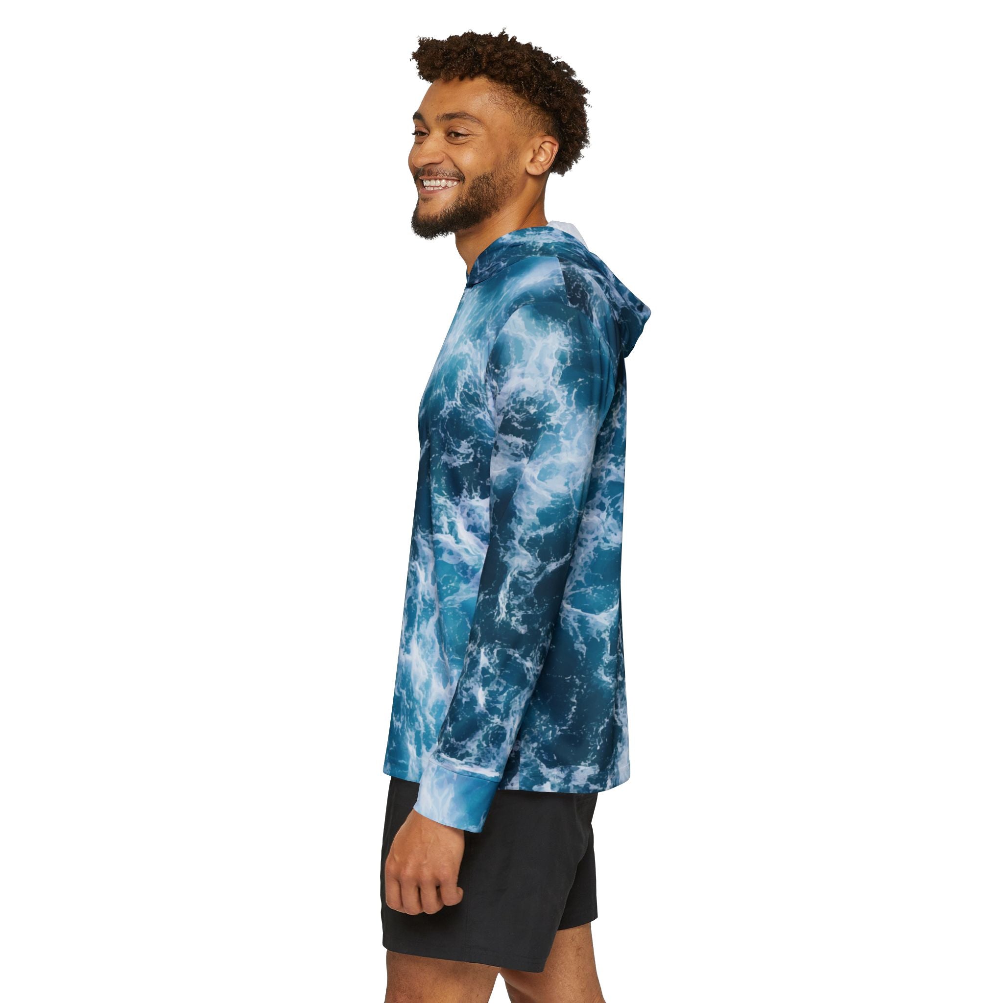 Rough Water — Unisex Fishing Pullover Hoodie (SPF 50+)