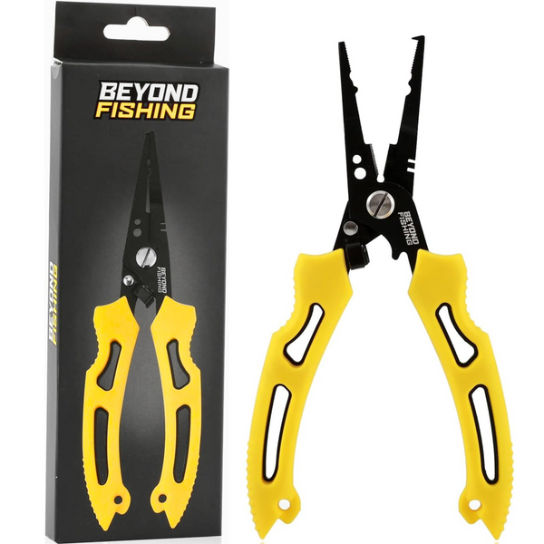 Beyond Braid 8.5" Long Nose Fishing Pliers with Serrated Line Cutter