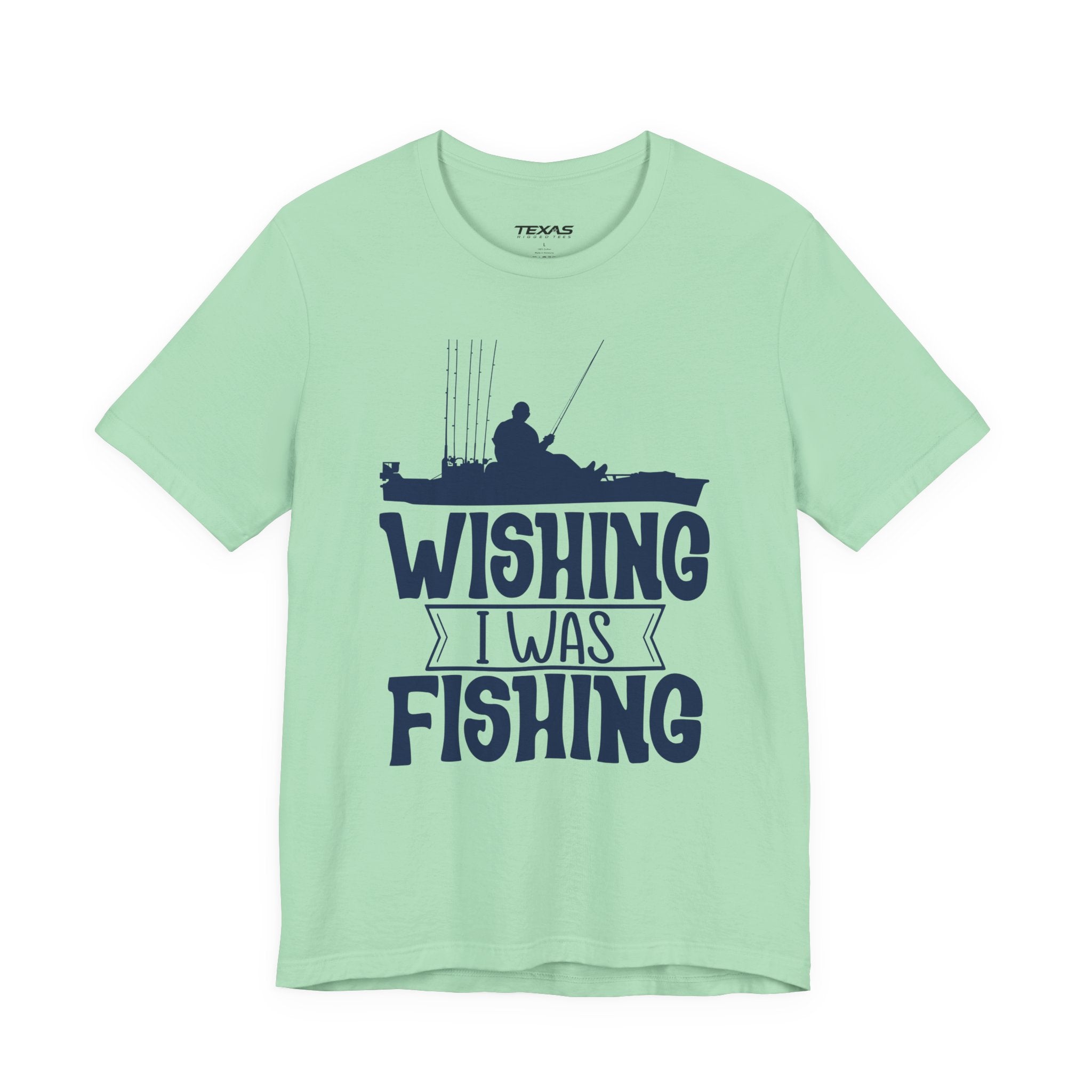 Wishing I Was Fishing (Kayak Edition) — Unisex Cotton Tee