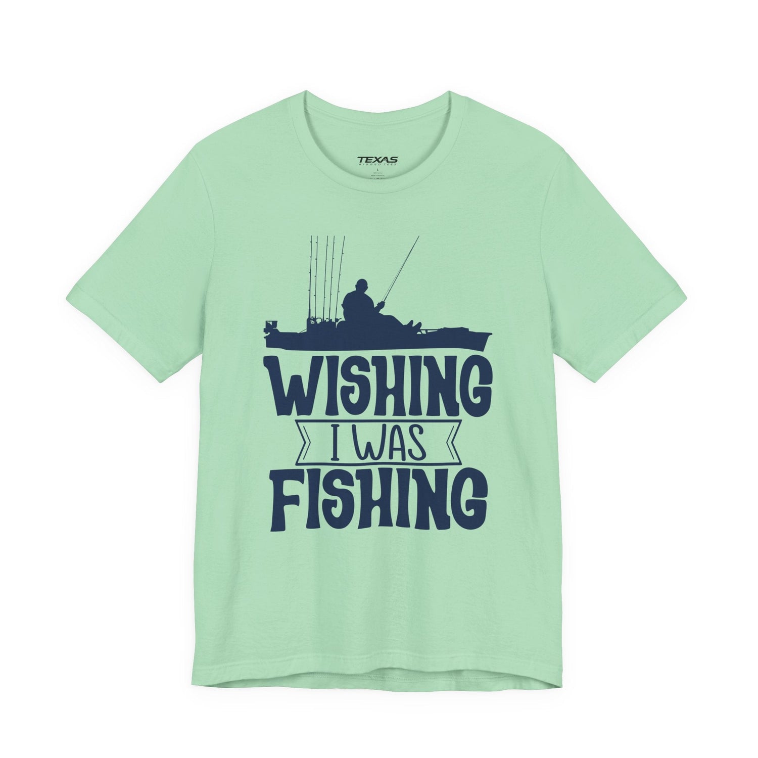 Wishing I Was Fishing (Kayak Edition) — Unisex Cotton Tee
