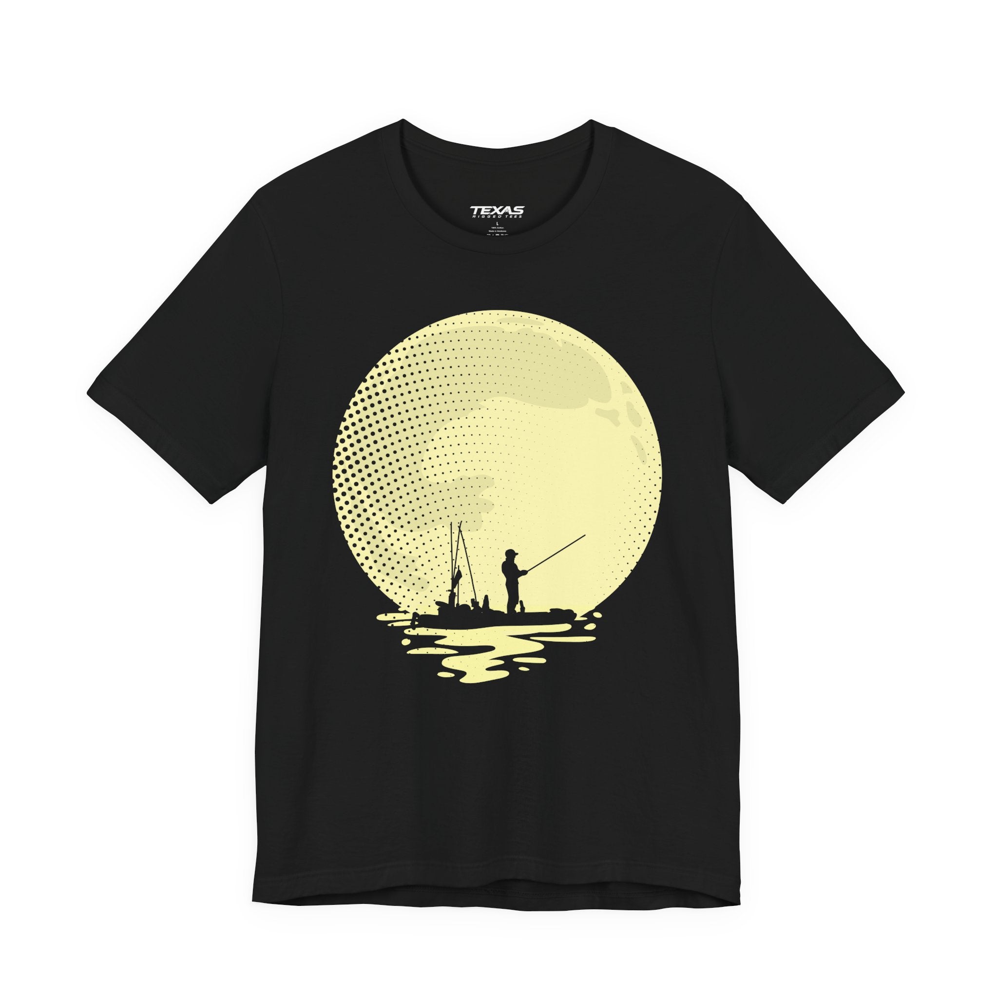 Full Moon Fishing (Kayak Edition) — Unisex Cotton Tee