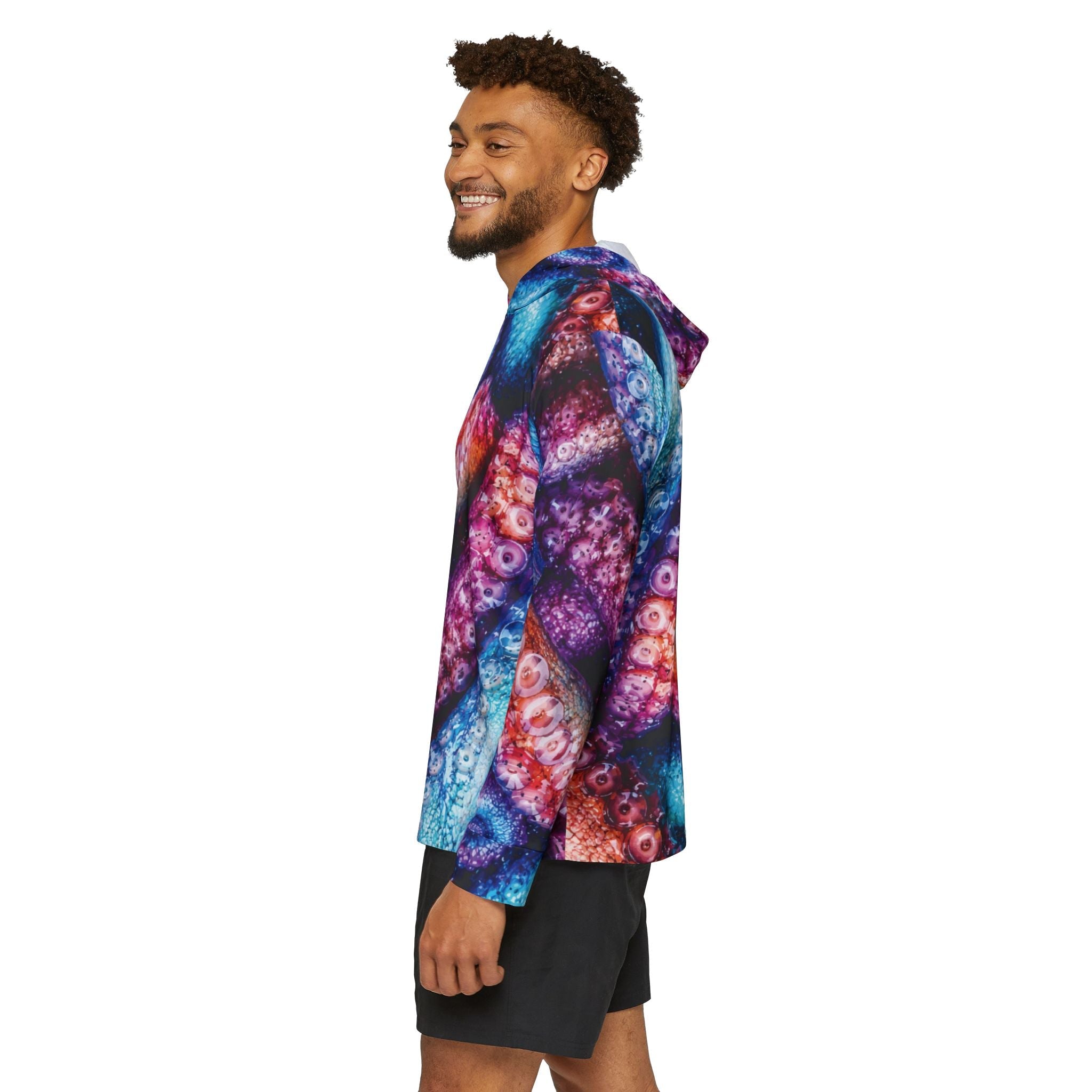 Colorful Octopus — Unisex Fishing Pullover Hoodie (SPF 50+)