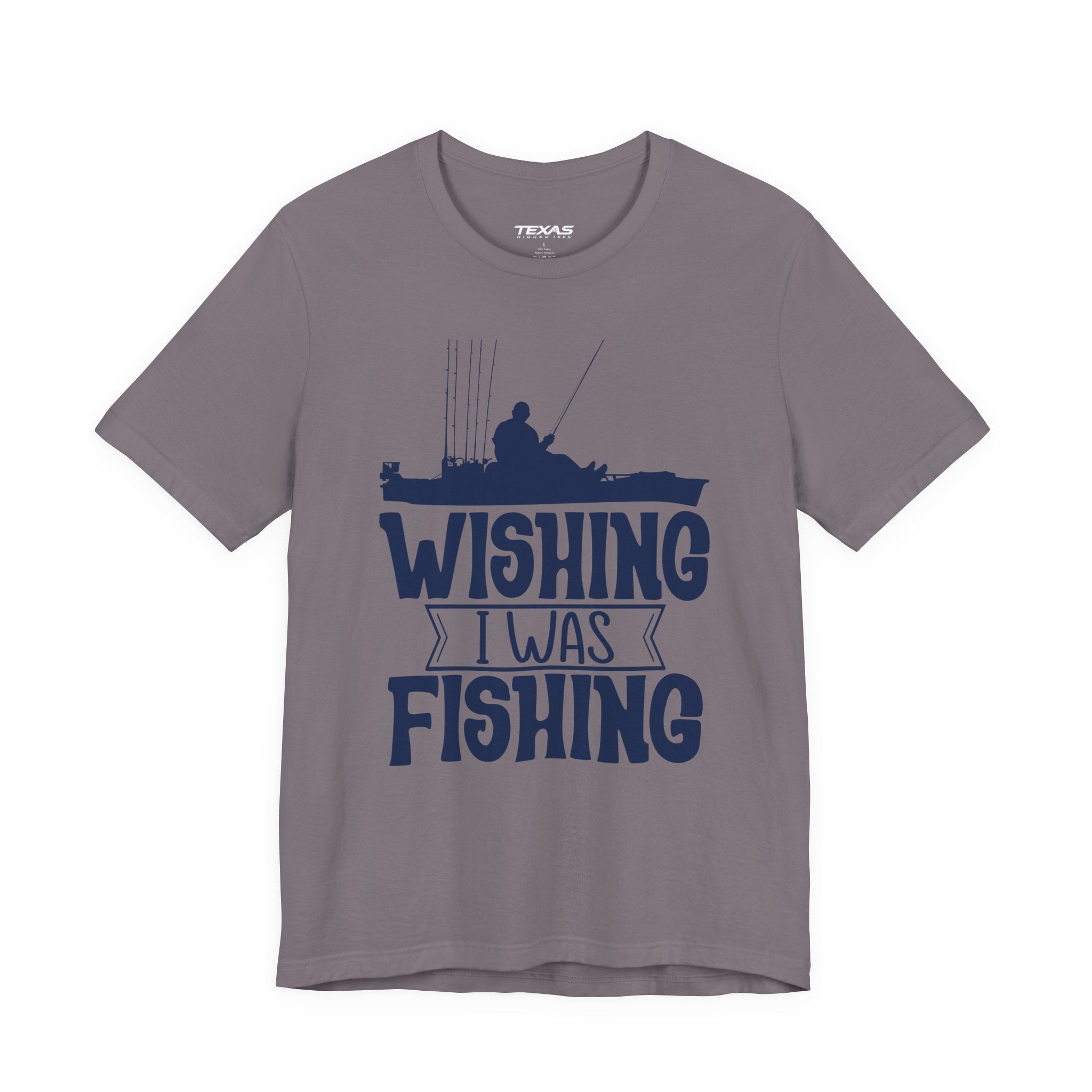 Wishing I Was Fishing (Kayak Edition) — Unisex Cotton Tee
