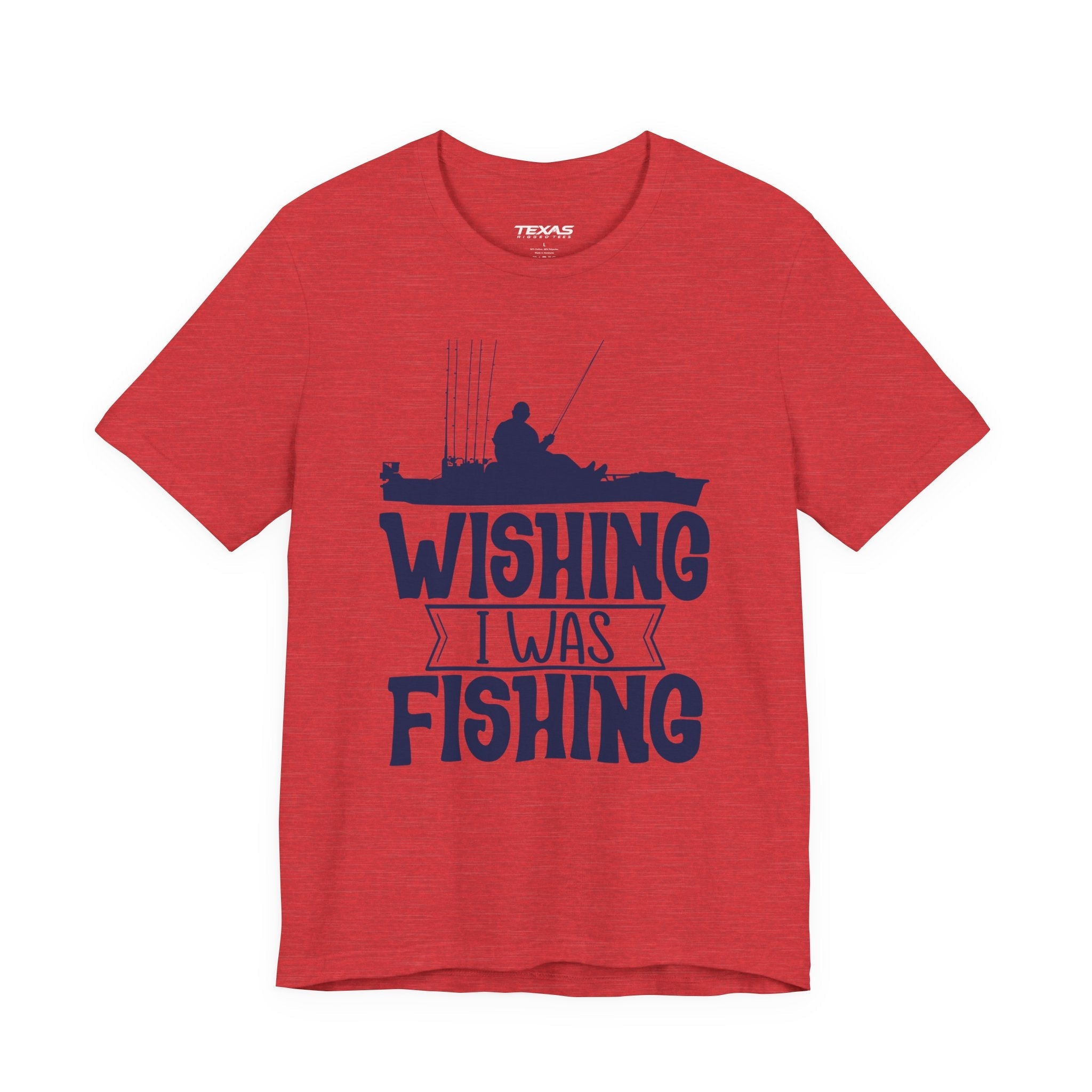 Wishing I Was Fishing (Kayak Edition) — Unisex Cotton Tee
