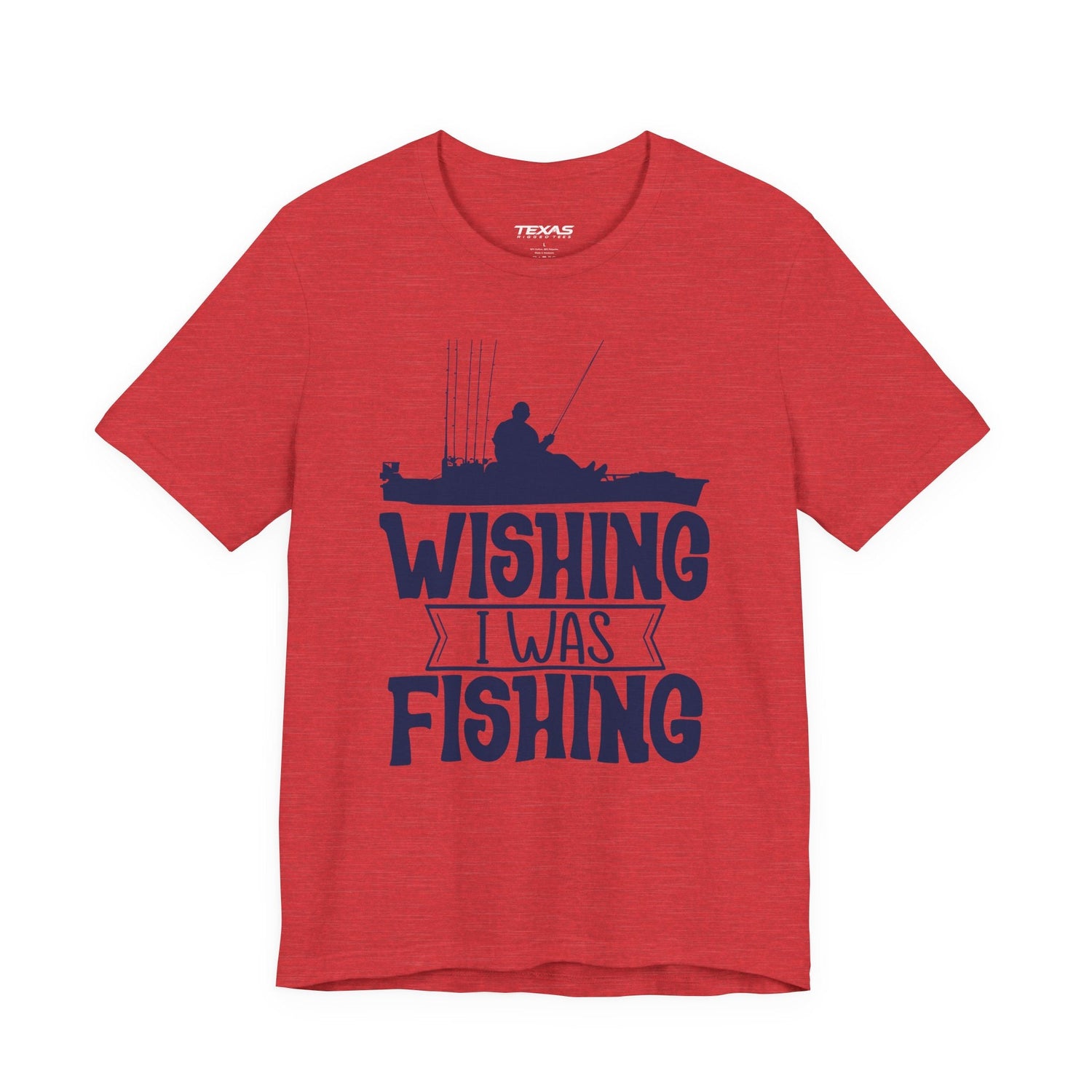Wishing I Was Fishing (Kayak Edition) — Unisex Cotton Tee