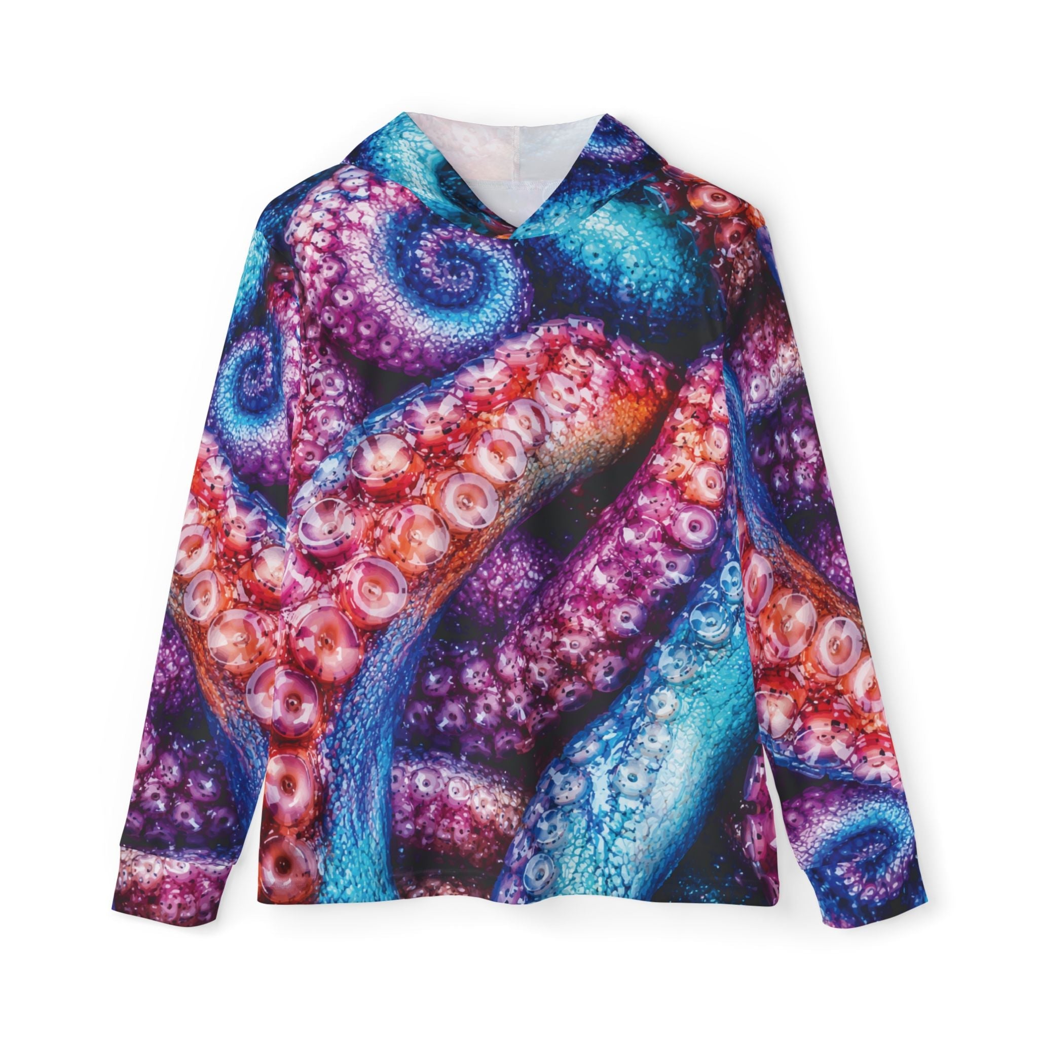 Colorful Octopus — Unisex Fishing Pullover Hoodie (SPF 50+)
