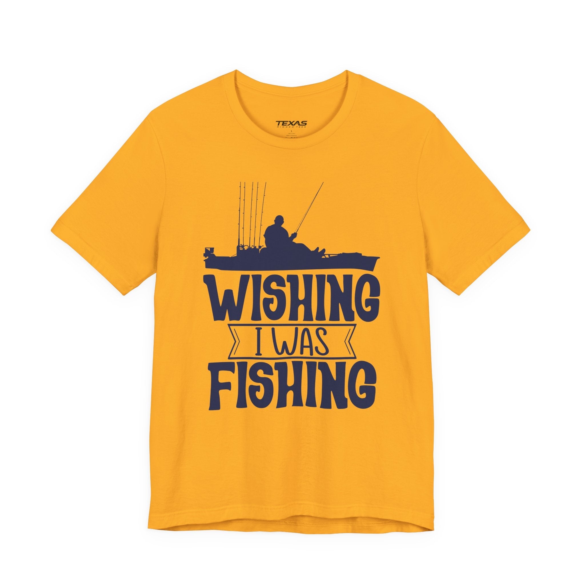 Wishing I Was Fishing (Kayak Edition) — Unisex Cotton Tee