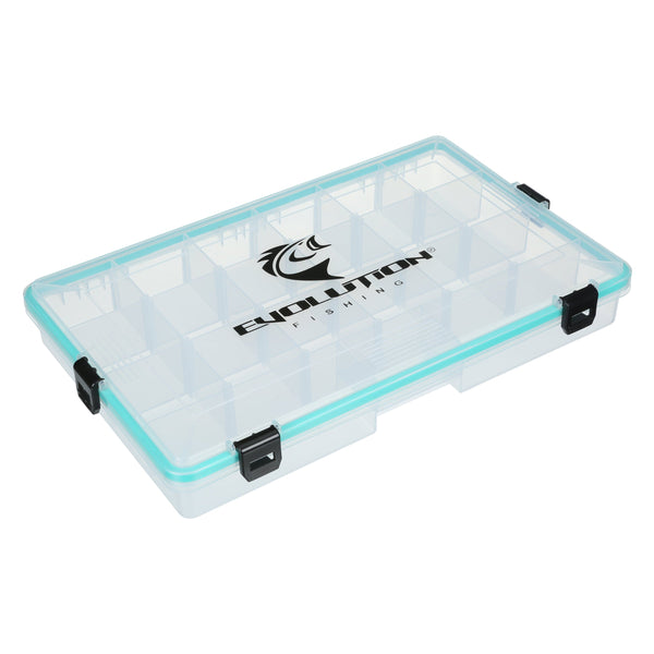 Evolution Outdoor 3700 4-Latch Waterproof Tackle Tray - Seafoam