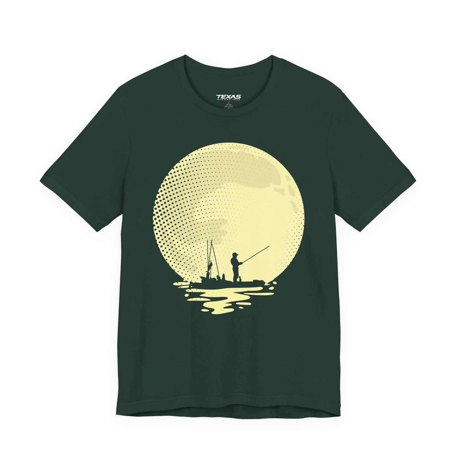 Full Moon Fishing (Kayak Edition) — Unisex Cotton Tee