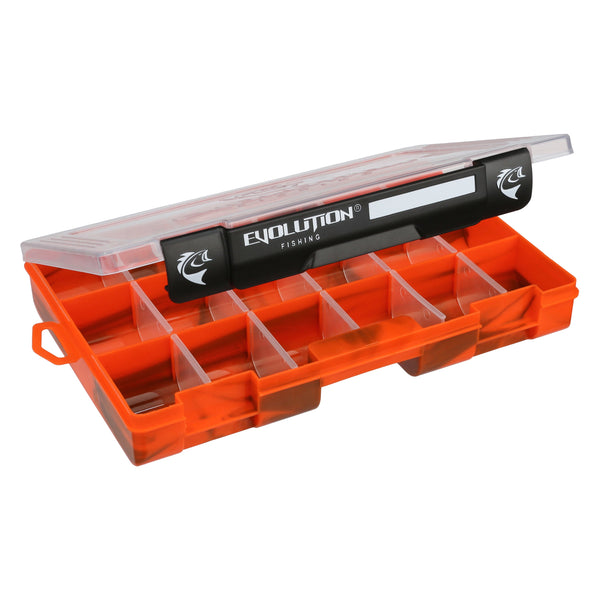 Evolution Outdoor Drift Series 3600 Tackle Tray - Clear Lid, Removable Dividers