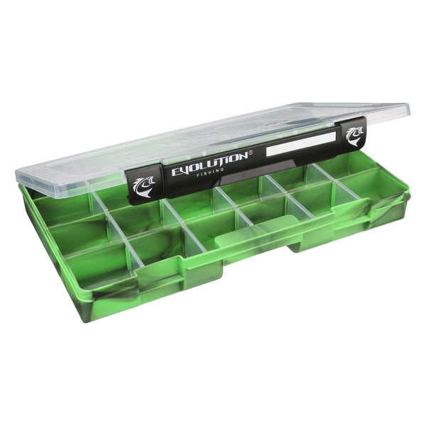 Evolution Outdoor Drift Series 3700 Tackle Tray - Clear Lid, Removable Dividers