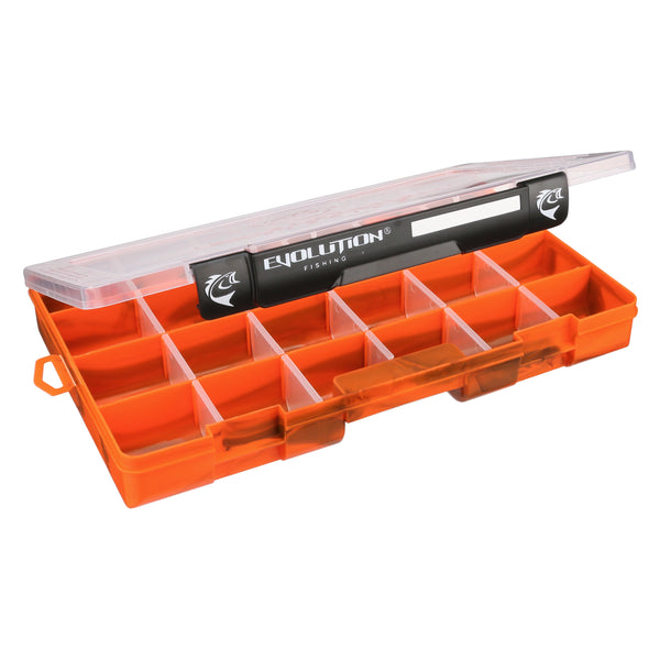 Evolution Outdoor Drift Series 3700 Tackle Tray - Clear Lid, Removable Dividers