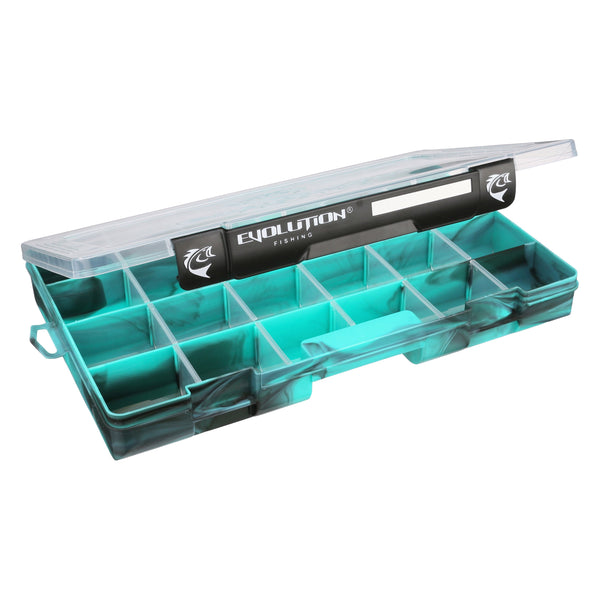 Evolution Outdoor Drift Series 3700 Tackle Tray - Clear Lid, Removable Dividers