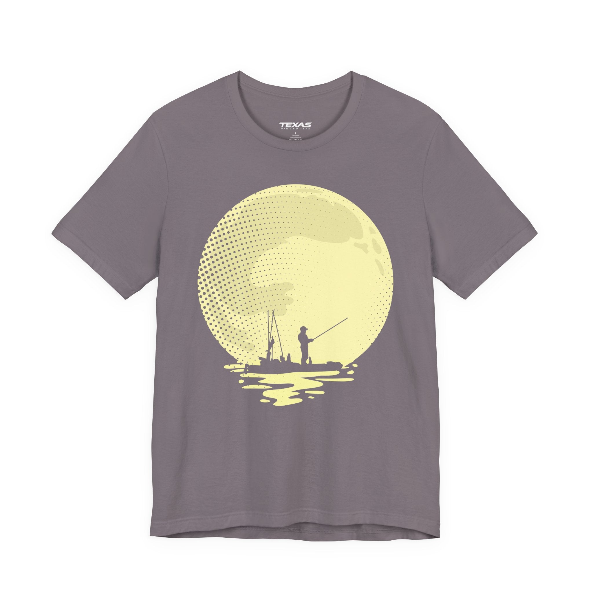 Full Moon Fishing (Kayak Edition) — Unisex Cotton Tee