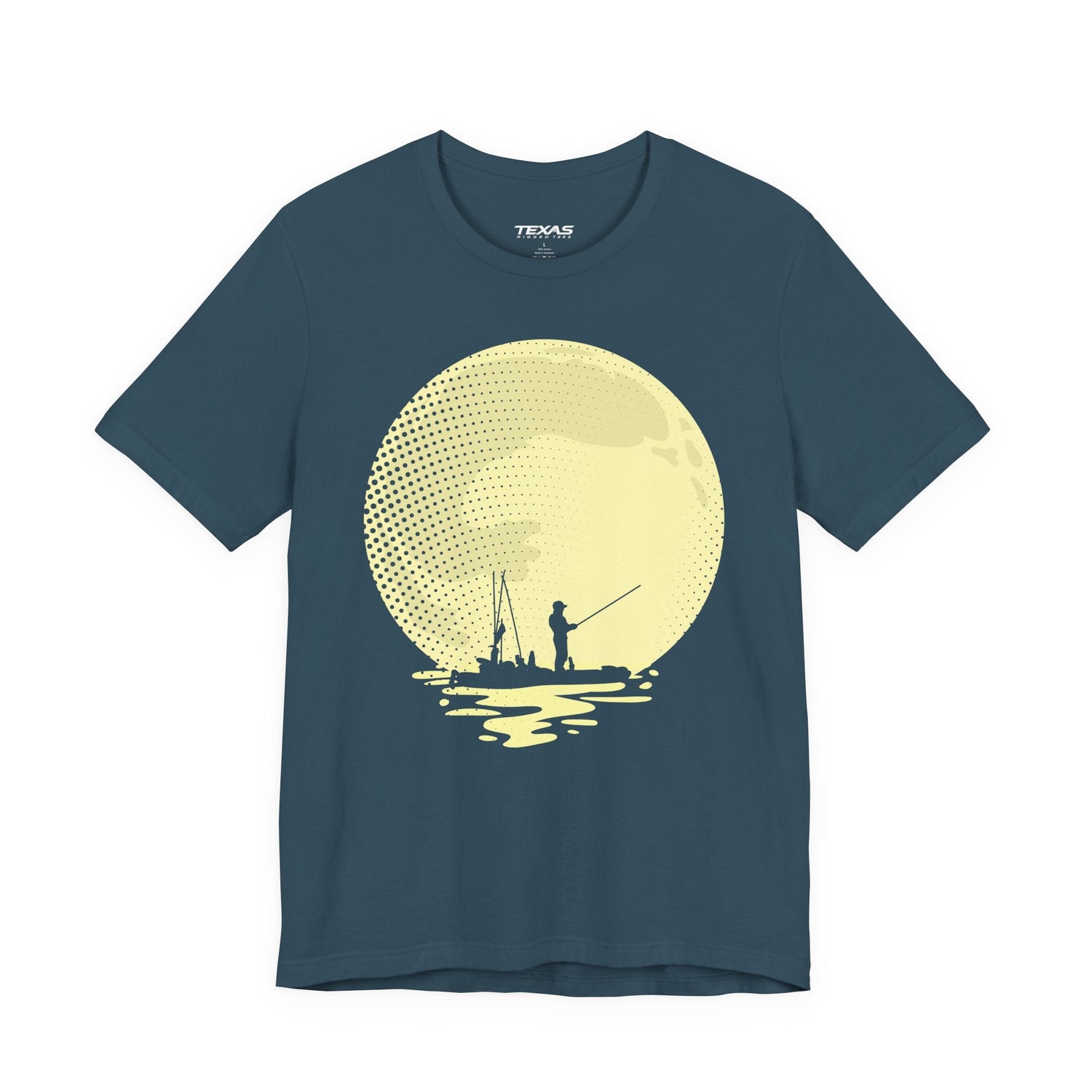 Full Moon Fishing (Kayak Edition) — Unisex Cotton Tee
