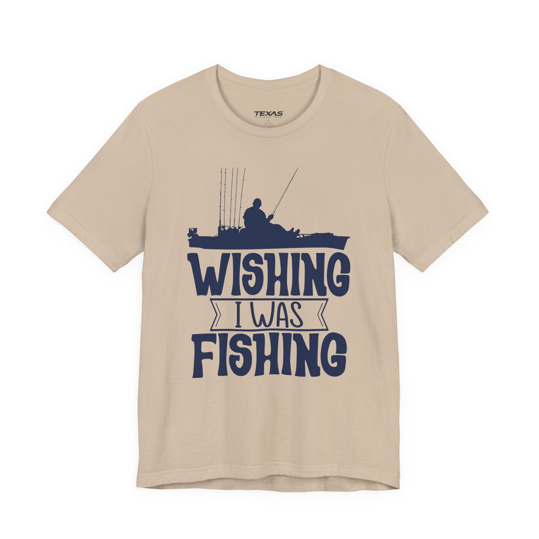 Wishing I Was Fishing (Kayak Edition) — Unisex Cotton Tee