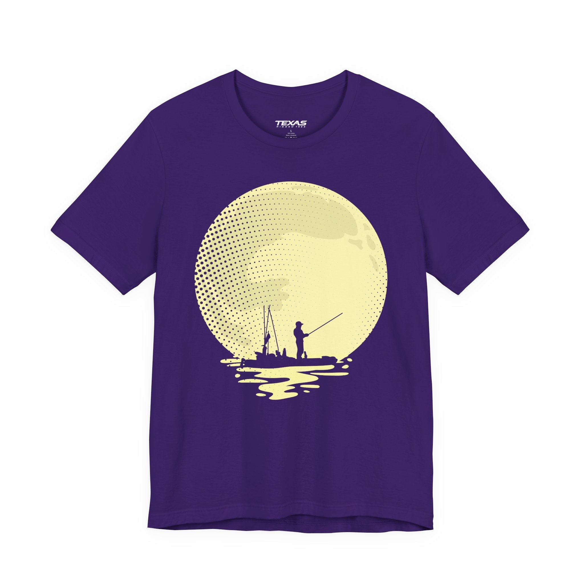 Full Moon Fishing (Kayak Edition) — Unisex Cotton Tee