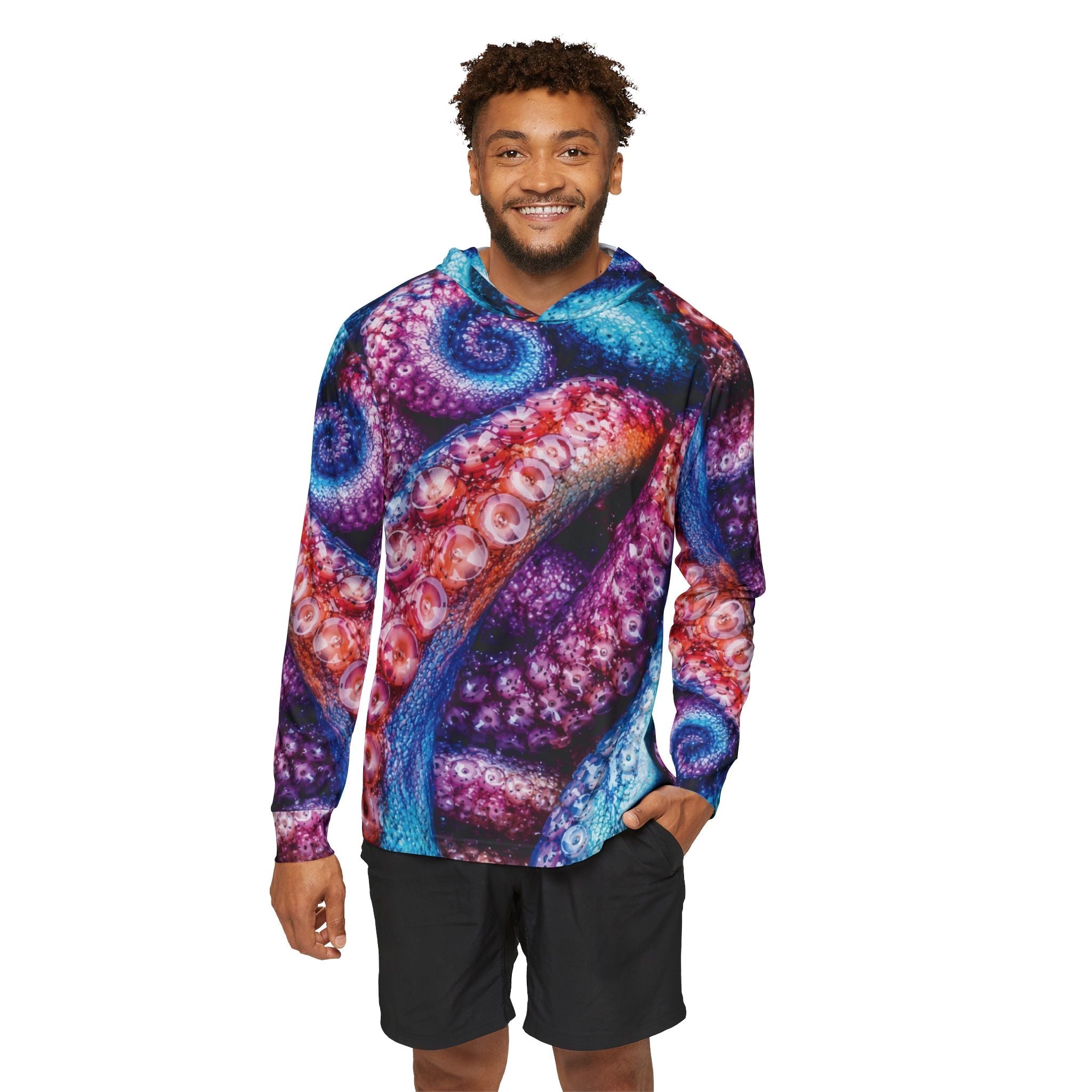Colorful Octopus — Unisex Fishing Pullover Hoodie (SPF 50+)