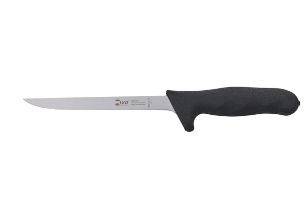 IVO ErgoDuo 7" Stiff Fillet Knife, Straight Blade, Black