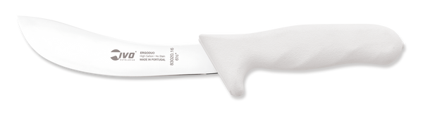 IVO ErgoDuo 6.25" Skinning Knife, Stiff Straight Blade, White