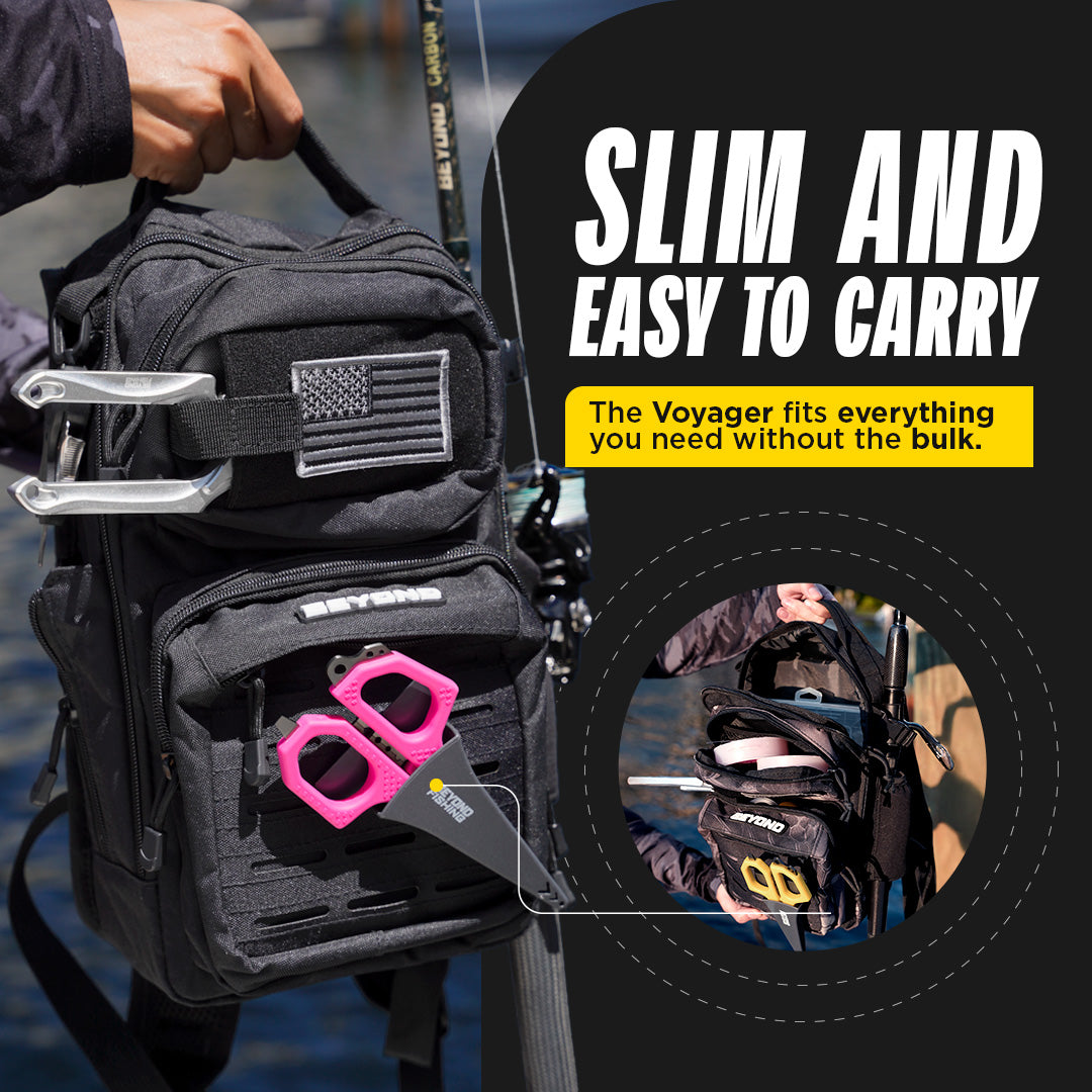 Beyond Braid Voyager Fishing Tackle Backpack, Fits Two 3600 Tackle Boxes