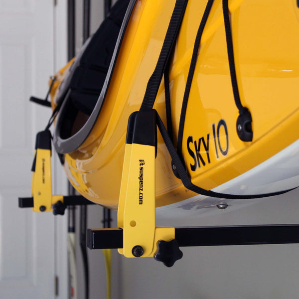 Suspenz Deluxe Kayak Wall Storage Rack with Load-Assist Pivot Arms