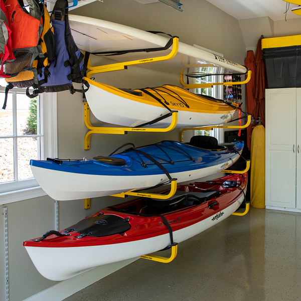 Suspenz Universal Flat Wall Storage Rack for Kayaks, Canoes & Surfboards