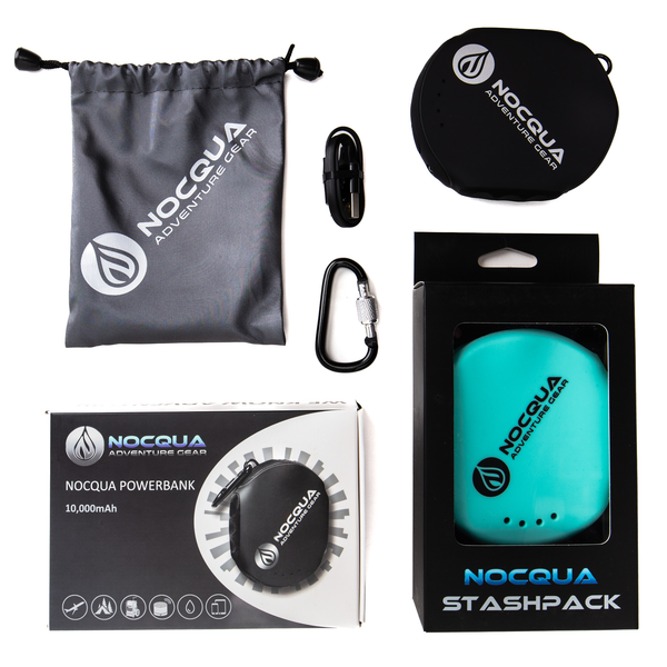 NOCQUA 10,000mAh Powerbank + StashPack + Quad Cable Bundle