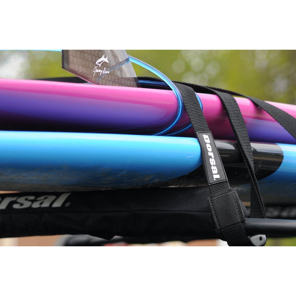 DORSAL Tie-Down Straps for Padded Roof Rack Crossbars, 2-Pack