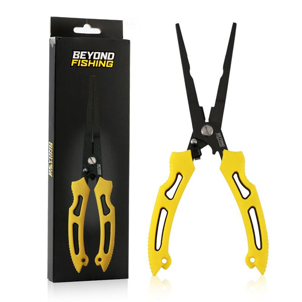 Beyond Braid 8.5" Long Nose Fishing Pliers with Serrated Line Cutter
