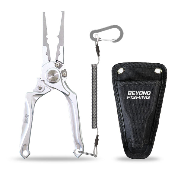 Beyond Braid Pro Aluminum Series 8" Fishing Pliers with Sheath and Lanyard