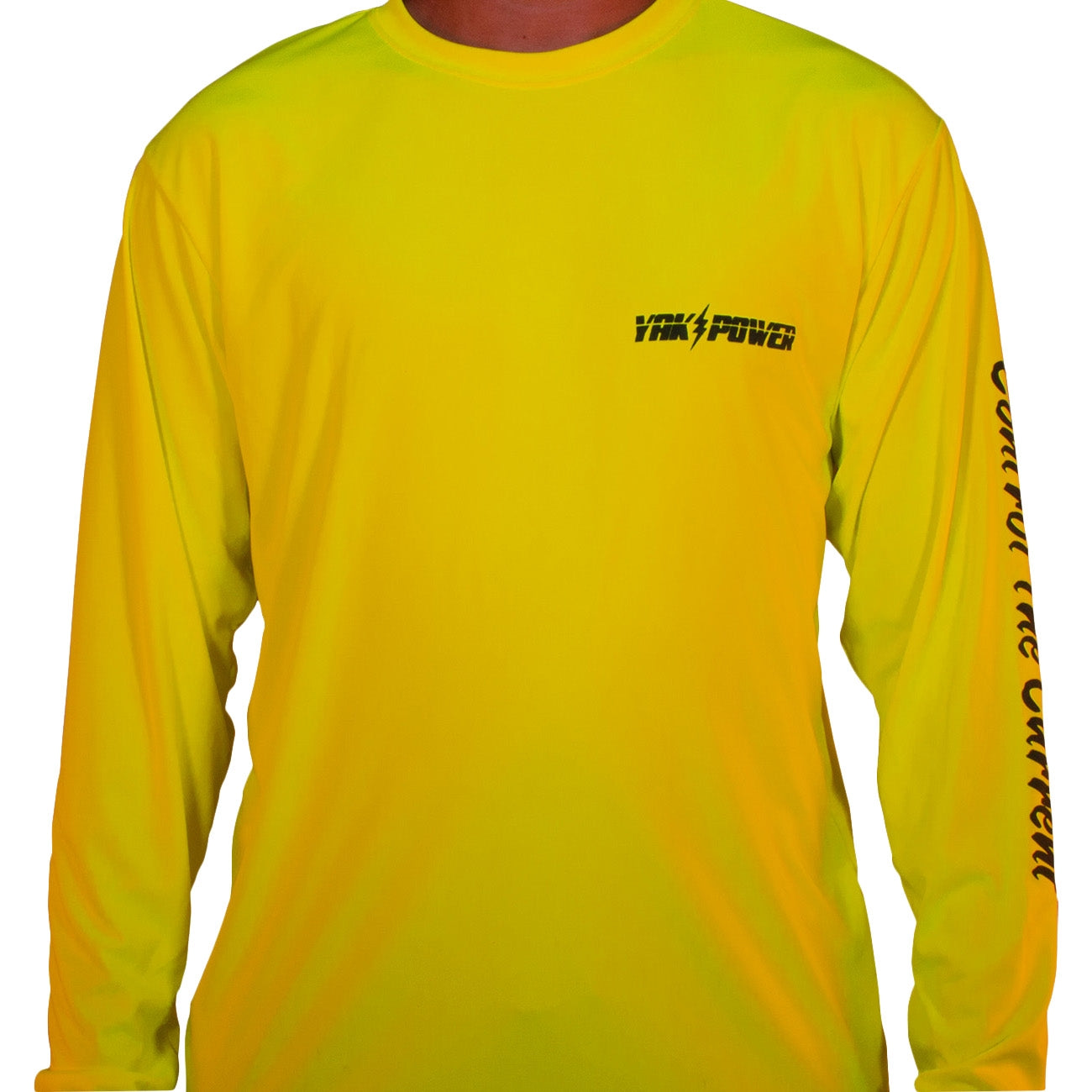 Control the Current Long Sleeve Performance Tee - Safety Yellow
