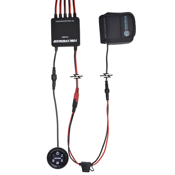 YP-BTP12N 12” Battery Terminal Connector with SAE to NOCQUA Connector installed on a kayak