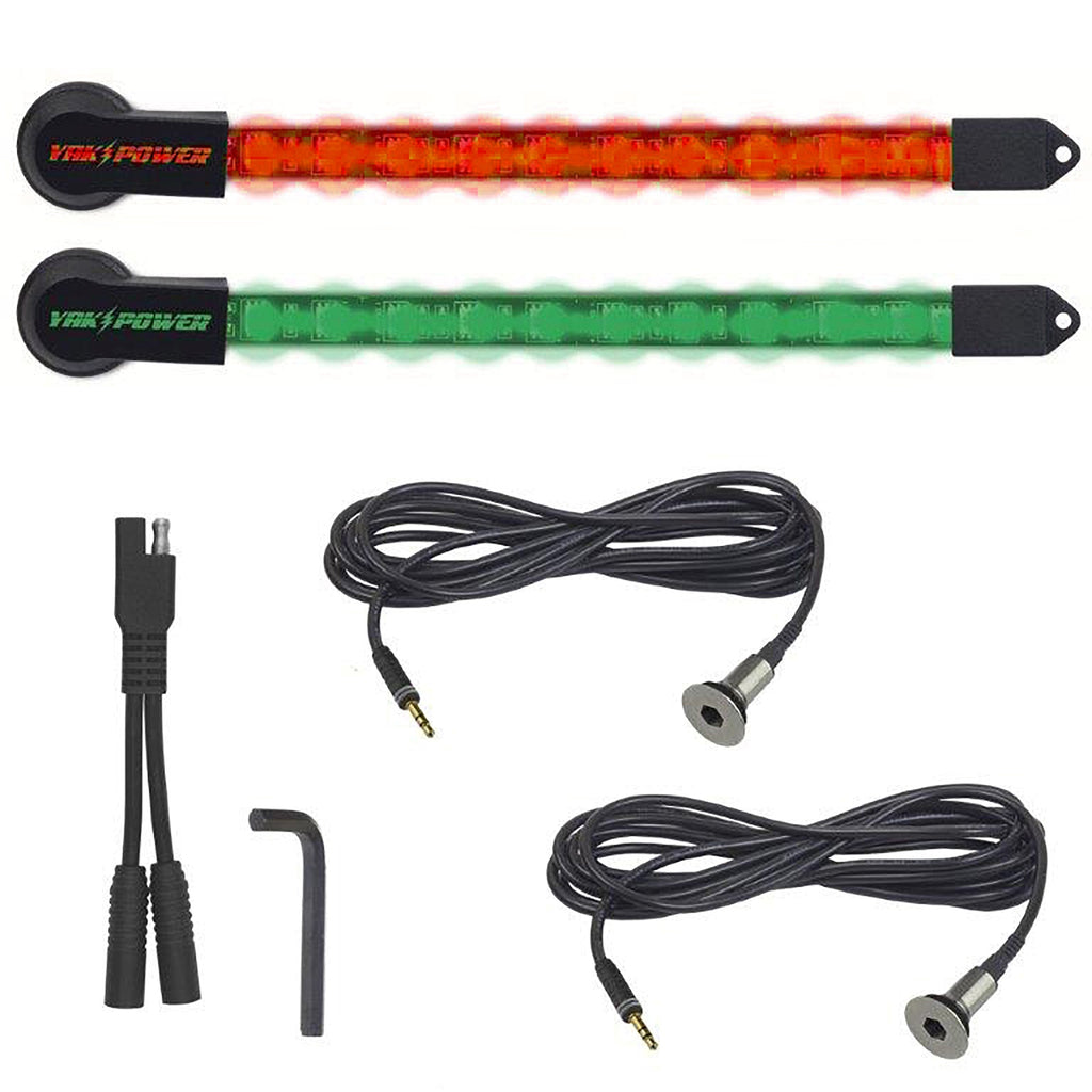 YP-LEDK-RG210 10” LED Light Kit, 2-Piece – Red & Green – Yak Power